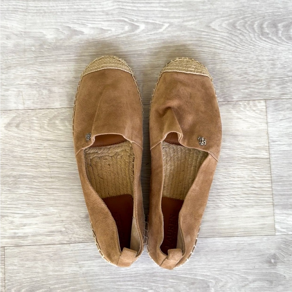 Ralph Lauren Cameryn III Leather Espadrilles – Tan – Size 8 – New ✨ - Picture 2 of 5